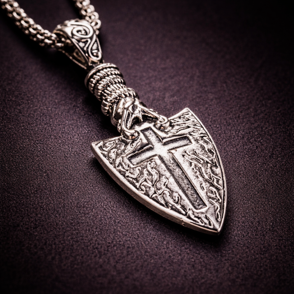 Iron Creed Shield Necklace