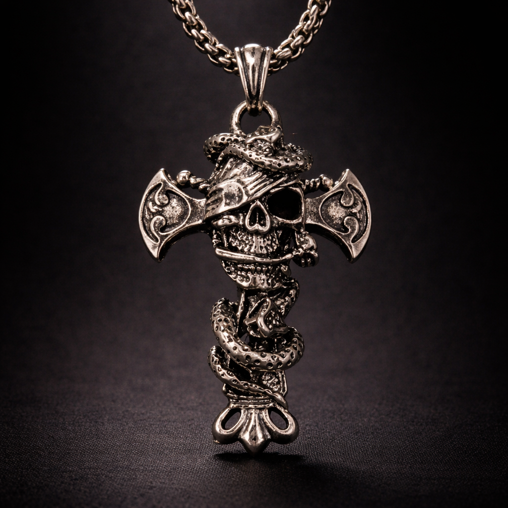 Serpent Requiem Cross Necklace
