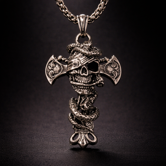 Serpent Requiem Cross Necklace