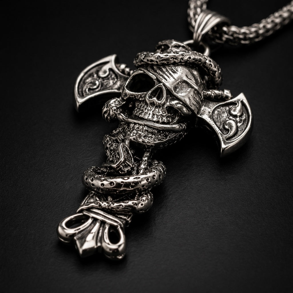 Serpent Requiem Cross Necklace