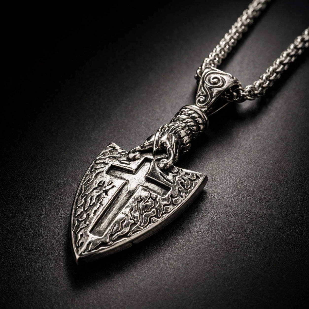 Iron Creed Shield Necklace