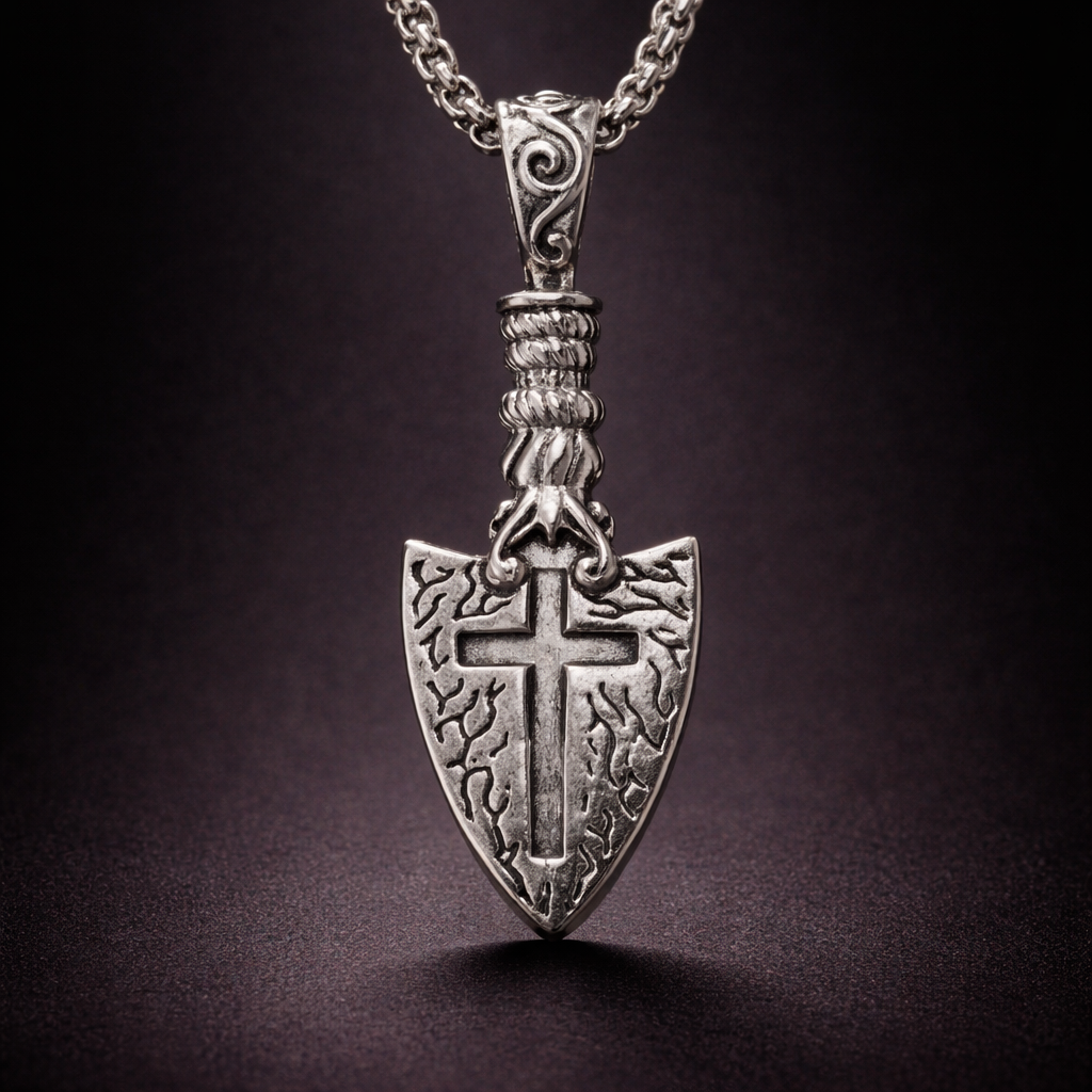Iron Creed Shield Necklace
