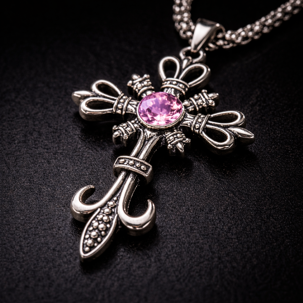 Crownveil Cross Necklace