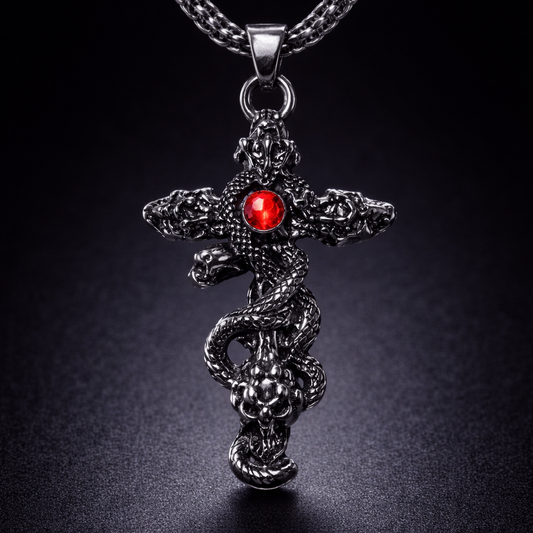 Crimson Serpent Creed Necklace