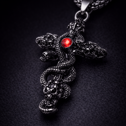 Crimson Serpent Creed Necklace