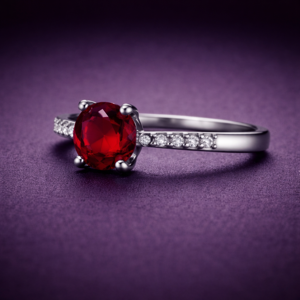 Crimson Halo Ring