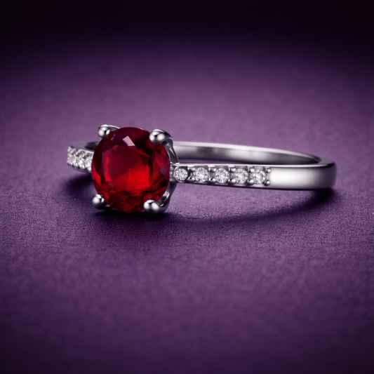 Crimson Halo Ring