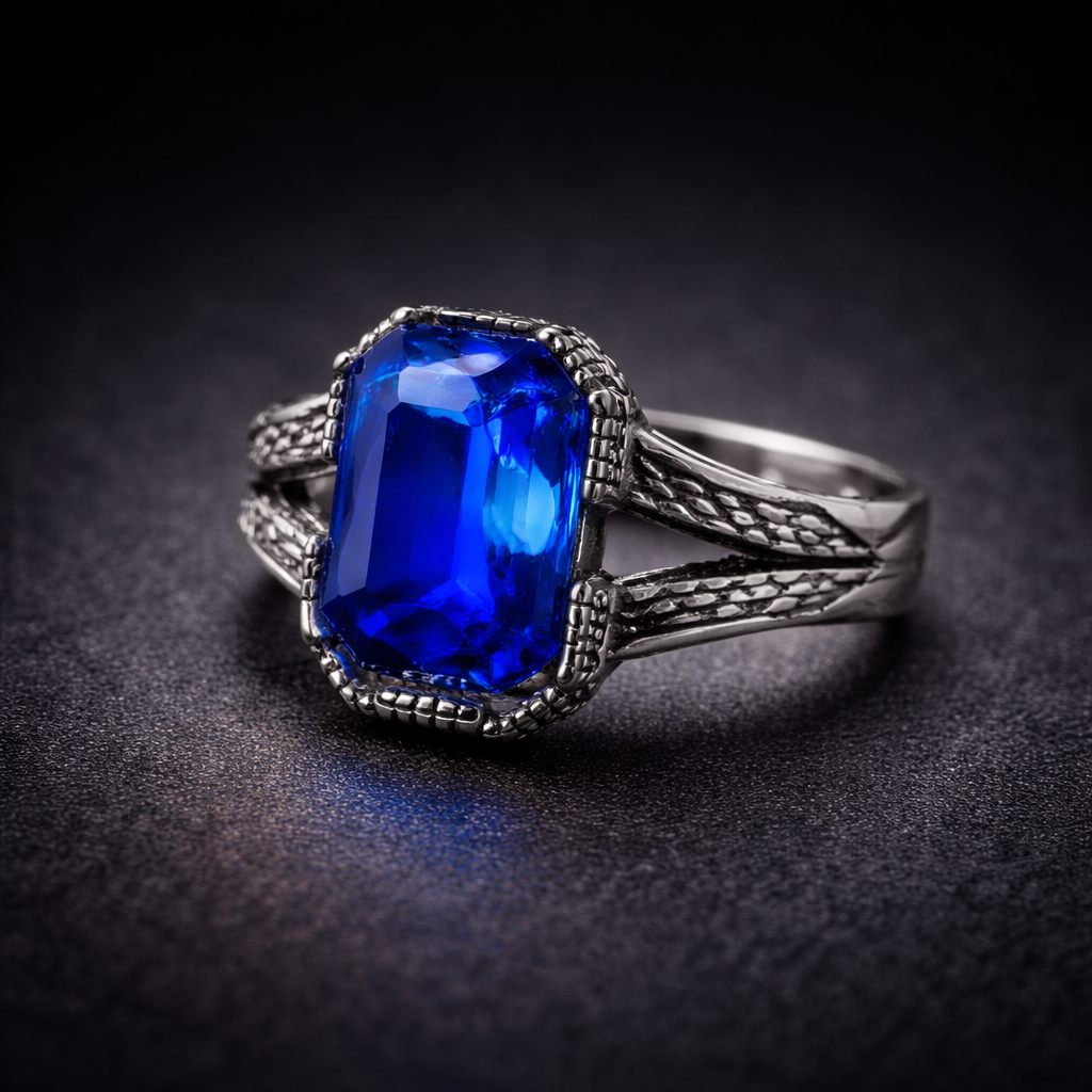 Royal Azure Signet Ring