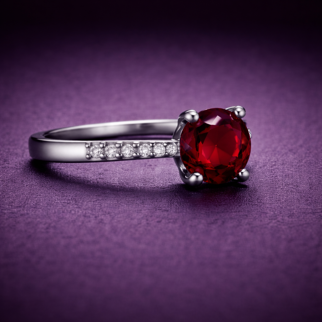 Crimson Halo Ring