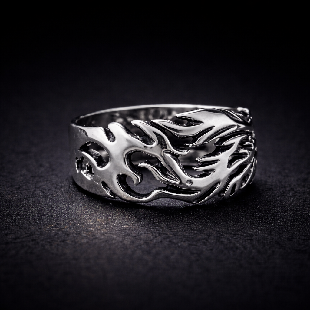 Phantom Flame Dragon Band Ring