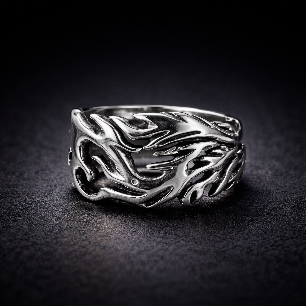 Phantom Flame Dragon Band Ring