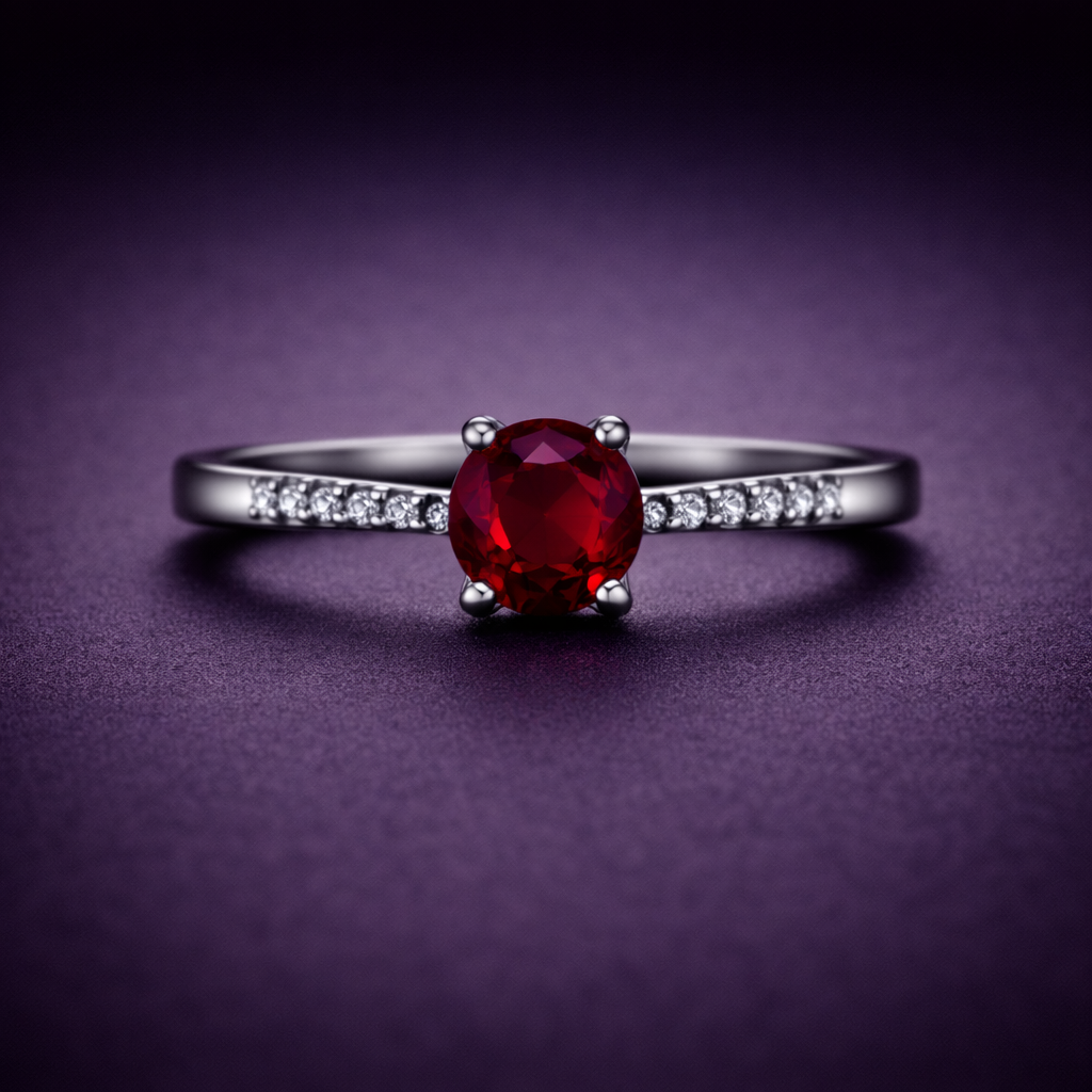 Crimson Halo Ring