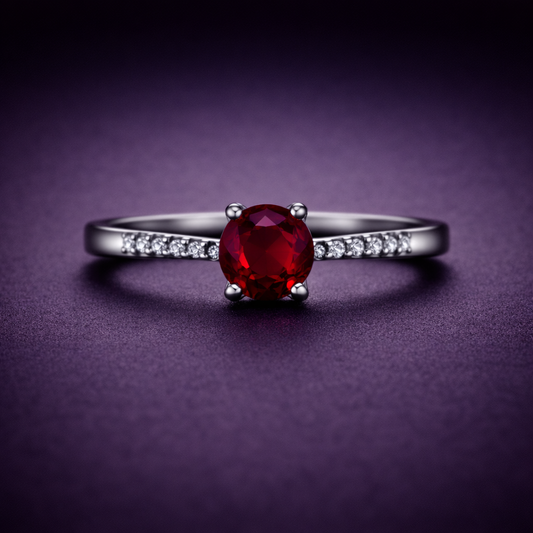 Crimson Halo Ring