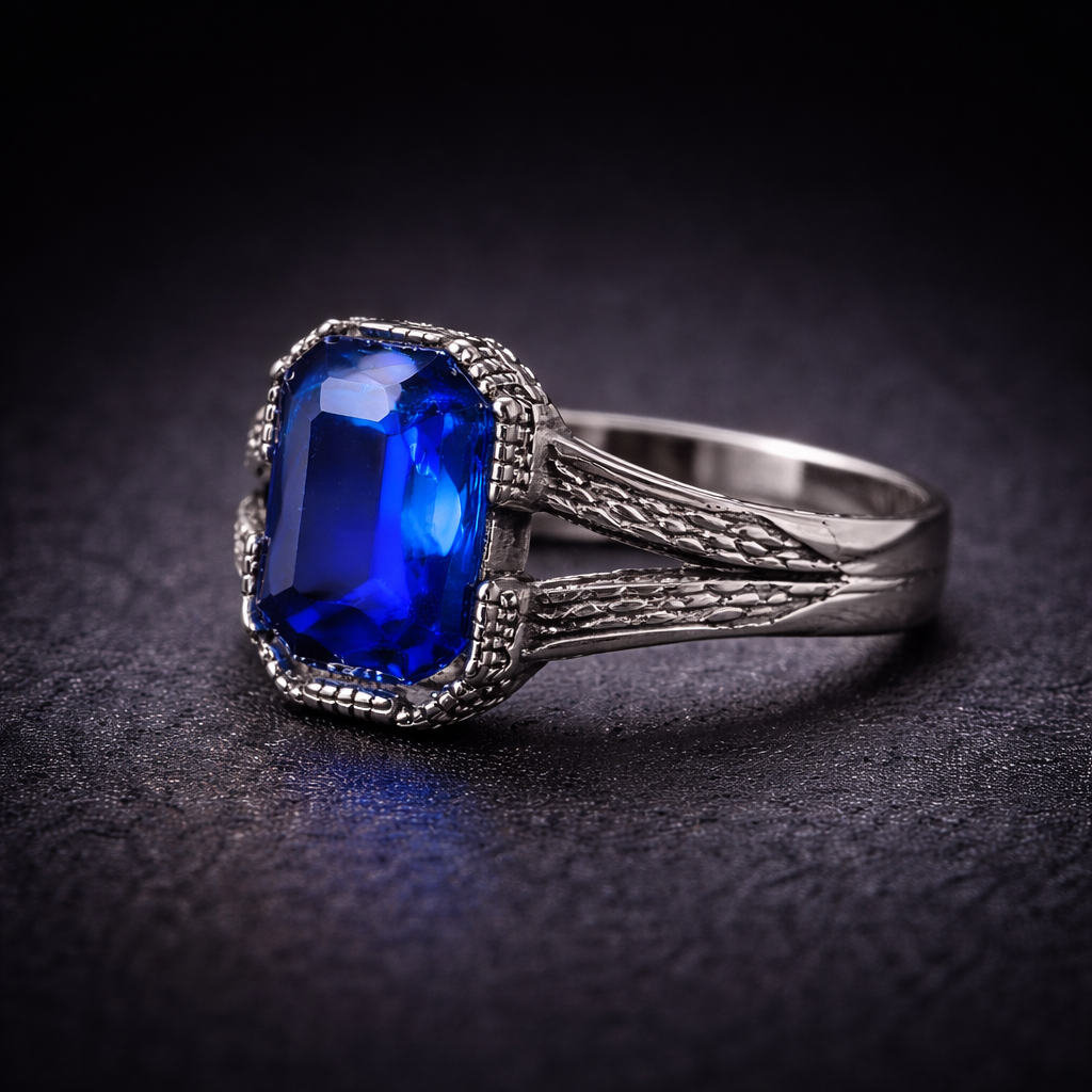 Royal Azure Signet Ring